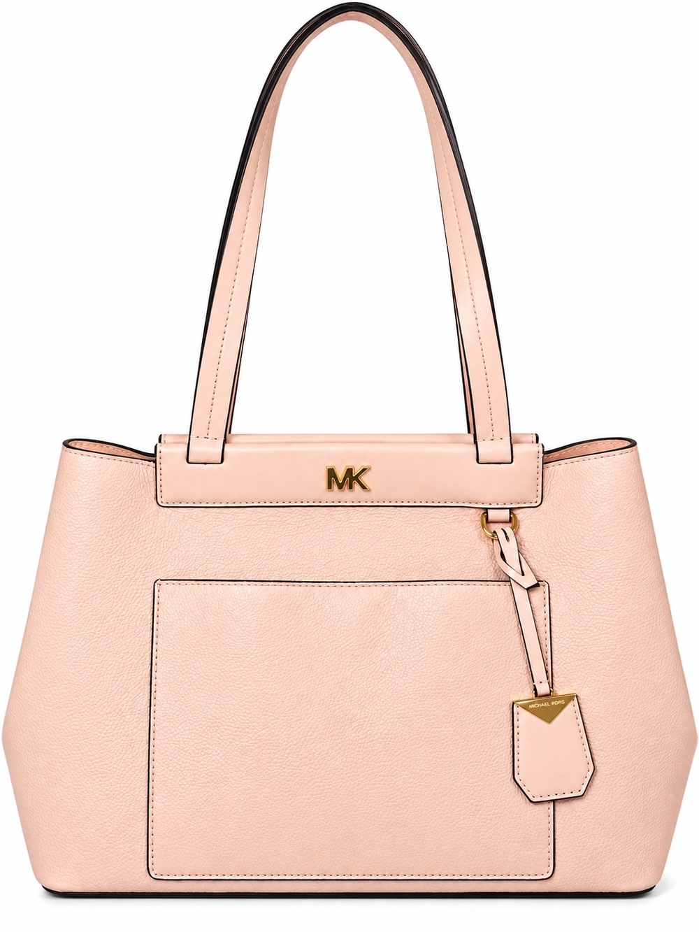 Michael Kors Meredith Leather Tote Soft Pink Rose Gold Shoulder Bag Purse